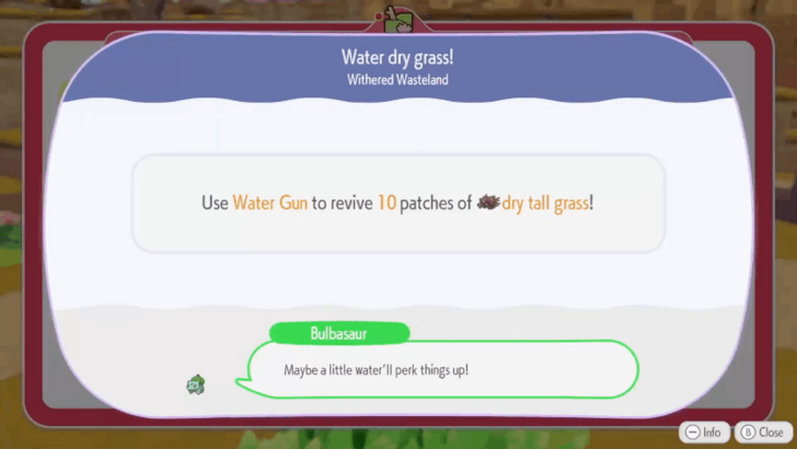 Water dry grass