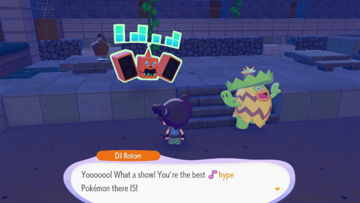 Bring Ludicolo to Rotom to raise the mood