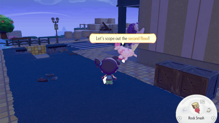 Follow Tinkmaster and investigate the huge building