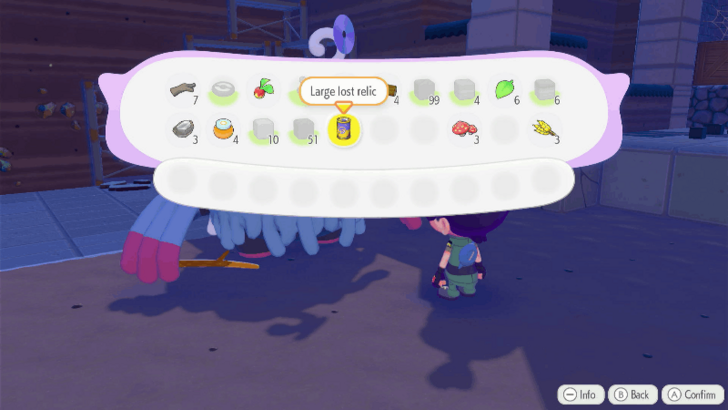 Find a large lost relic and have Professor Tangrowth appraise it